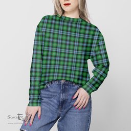 ScotsTee Shop Scottish Arbuthnot Ancient Clan Tartan Womens Raglan Sleeve Sweatshirt