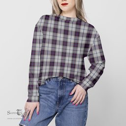 ScotsTee Shop Scottish Alexander of Menstry Dress Clan Tartan Womens Raglan Sleeve Sweatshirt