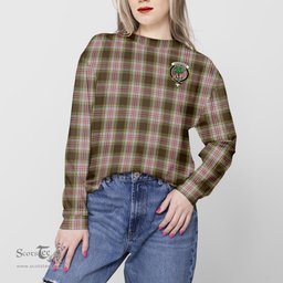ScotsTee Shop Scottish Anderson Dress Clan Tartan Womens Raglan Sleeve Sweatshirt with Family Crest