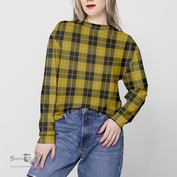ScotsTee Shop Scottish Barclay Dress Clan Tartan Womens Raglan Sleeve Sweatshirt