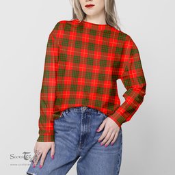 ScotsTee Shop Scottish Cameron Modern Clan Tartan Womens Raglan Sleeve Sweatshirt