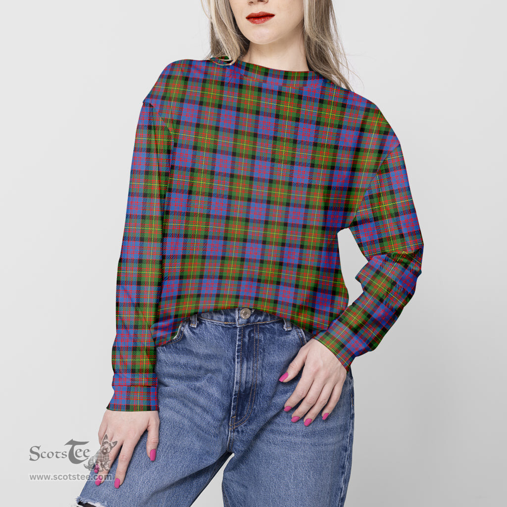 ScotsTee Shop Scottish Carnegie Ancient Clan Tartan Womens Raglan Sleeve Sweatshirt