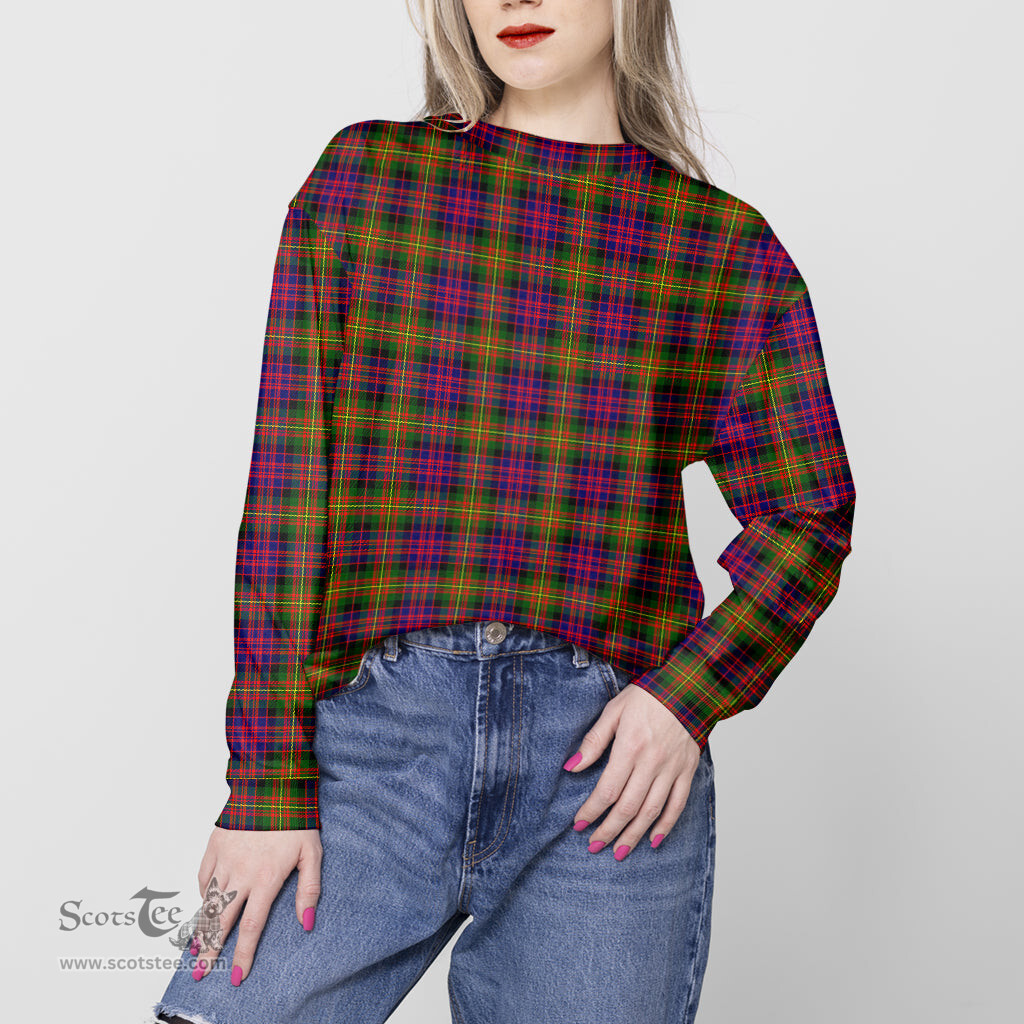 ScotsTee Shop Scottish Carnegie Modern Clan Tartan Womens Raglan Sleeve Sweatshirt