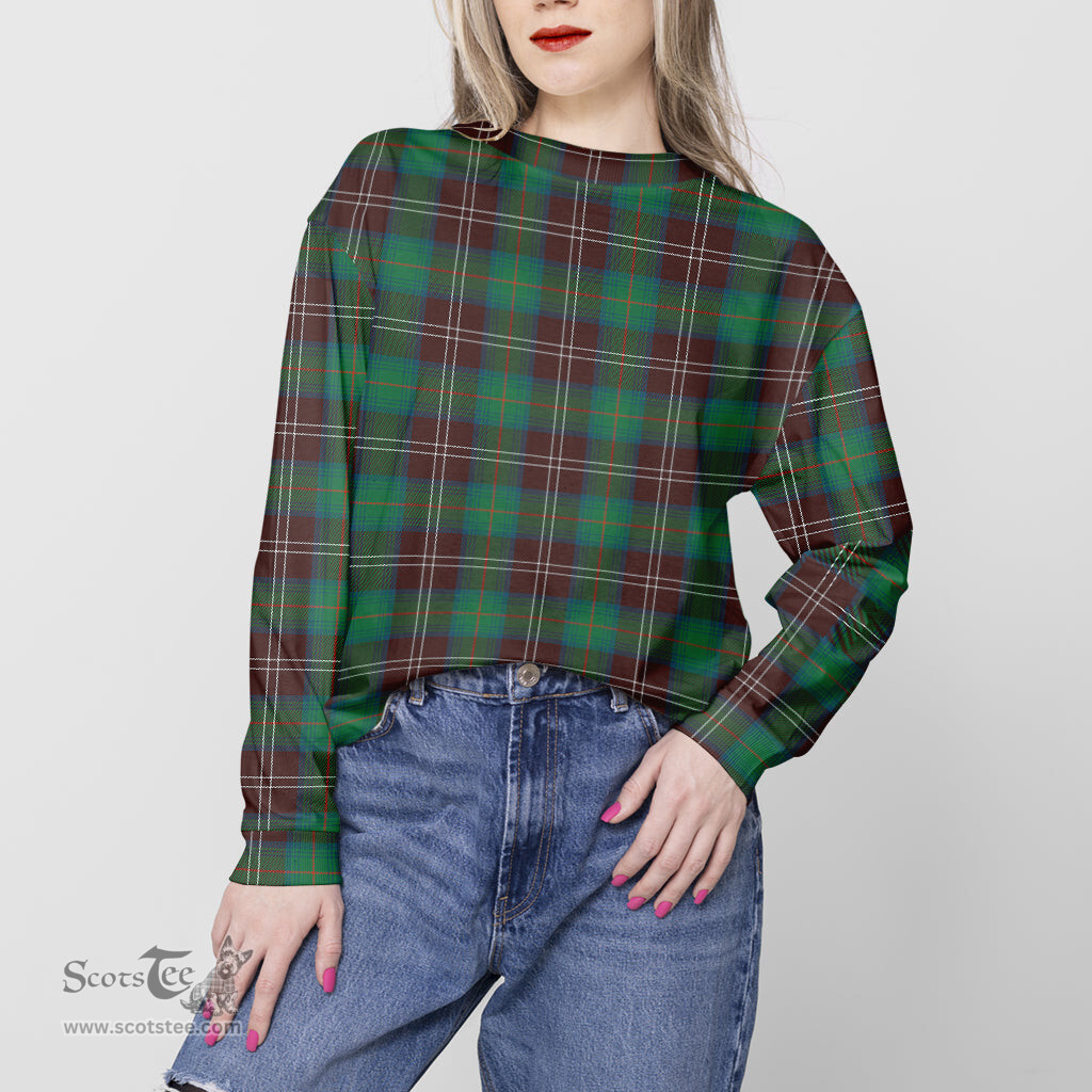 ScotsTee Shop Scottish Chisholm Hunting Ancient Clan Tartan Womens Raglan Sleeve Sweatshirt