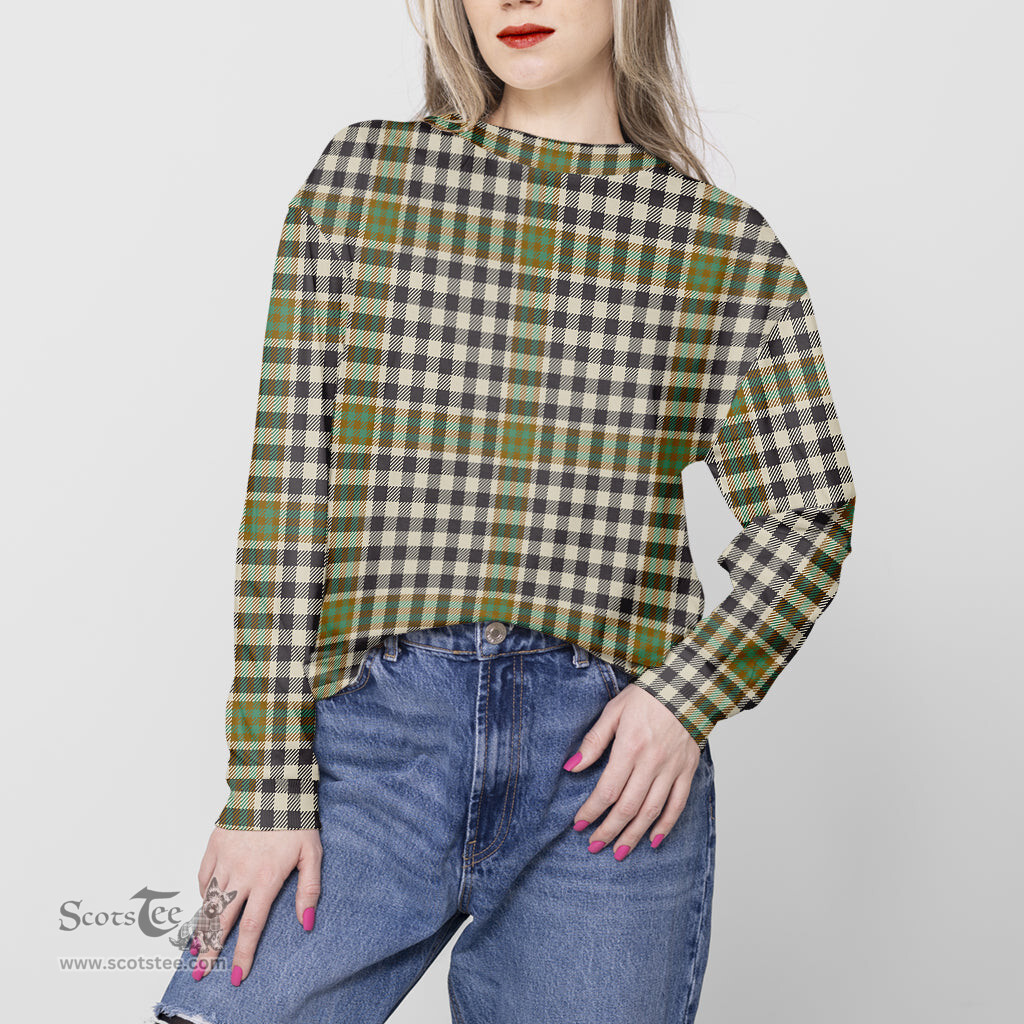 ScotsTee Shop Scottish Burns Check Clan Tartan Womens Raglan Sleeve Sweatshirt