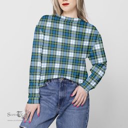 ScotsTee Shop Scottish Campbell Dress Ancient Clan Tartan Womens Raglan Sleeve Sweatshirt