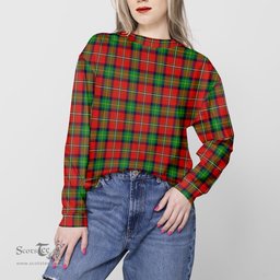 ScotsTee Shop Scottish Boyd Modern Clan Tartan Womens Raglan Sleeve Sweatshirt
