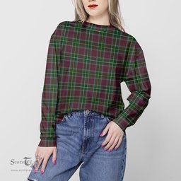 ScotsTee Shop Scottish Crosbie Clan Tartan Womens Raglan Sleeve Sweatshirt