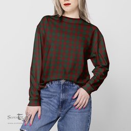 ScotsTee Shop Scottish Donachie of Brockloch Clan Tartan Womens Raglan Sleeve Sweatshirt