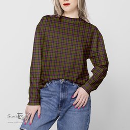ScotsTee Shop Scottish Cochrane Modern Clan Tartan Womens Raglan Sleeve Sweatshirt