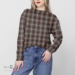 ScotsTee Shop Scottish Douglas Ancient Dress Clan Tartan Womens Raglan Sleeve Sweatshirt