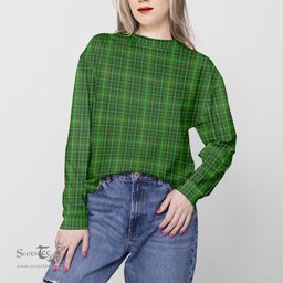 ScotsTee Shop Scottish Forrester Hunting Clan Tartan Womens Raglan Sleeve Sweatshirt