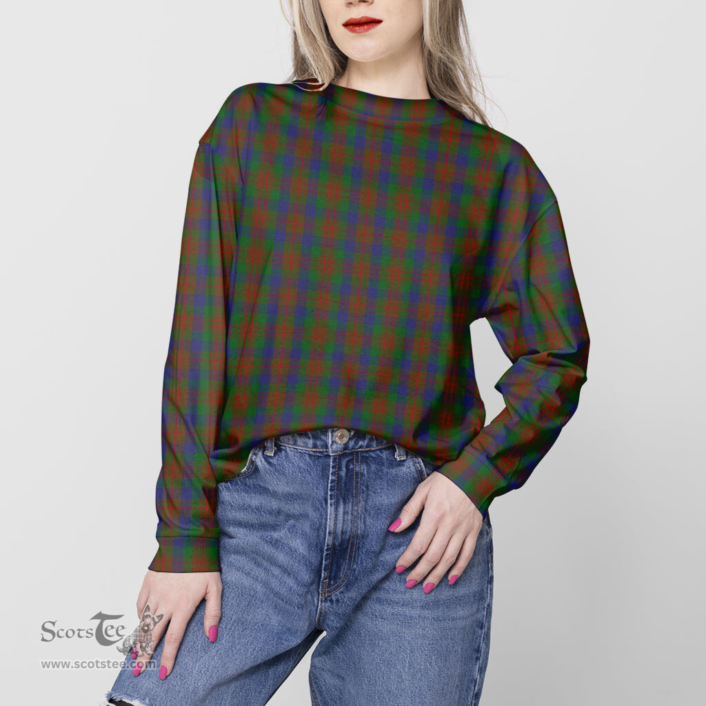 ScotsTee Shop Scottish Dorward Dogwood Clan Tartan Womens Raglan Sleeve Sweatshirt
