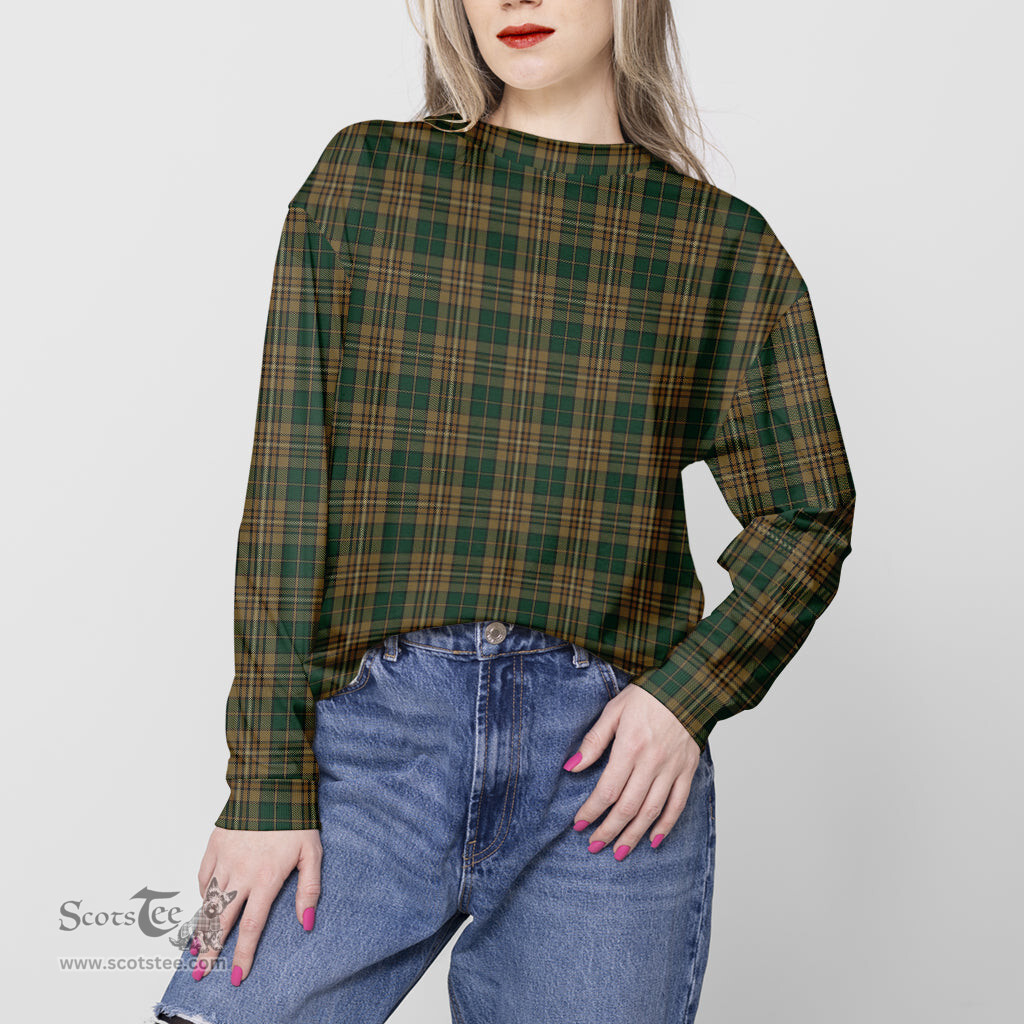 ScotsTee Shop Scottish Fitzsimmons Clan Tartan Womens Raglan Sleeve Sweatshirt