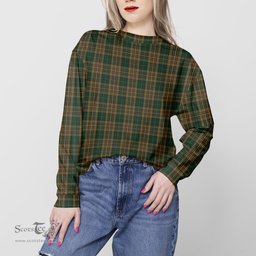 ScotsTee Shop Scottish Fitzsimmons Clan Tartan Womens Raglan Sleeve Sweatshirt