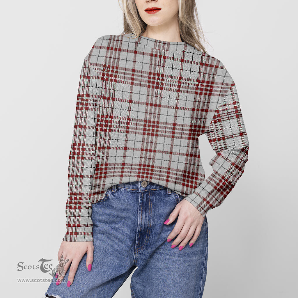ScotsTee Shop Scottish Clayton Clan Tartan Womens Raglan Sleeve Sweatshirt