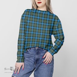 ScotsTee Shop Scottish Fergusson Ancient Clan Tartan Womens Raglan Sleeve Sweatshirt