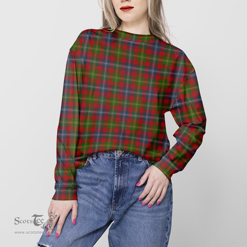 ScotsTee Shop Scottish Forrester Clan Tartan Womens Raglan Sleeve Sweatshirt