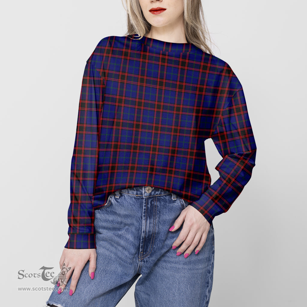 ScotsTee Shop Scottish Home Modern Clan Tartan Womens Raglan Sleeve Sweatshirt
