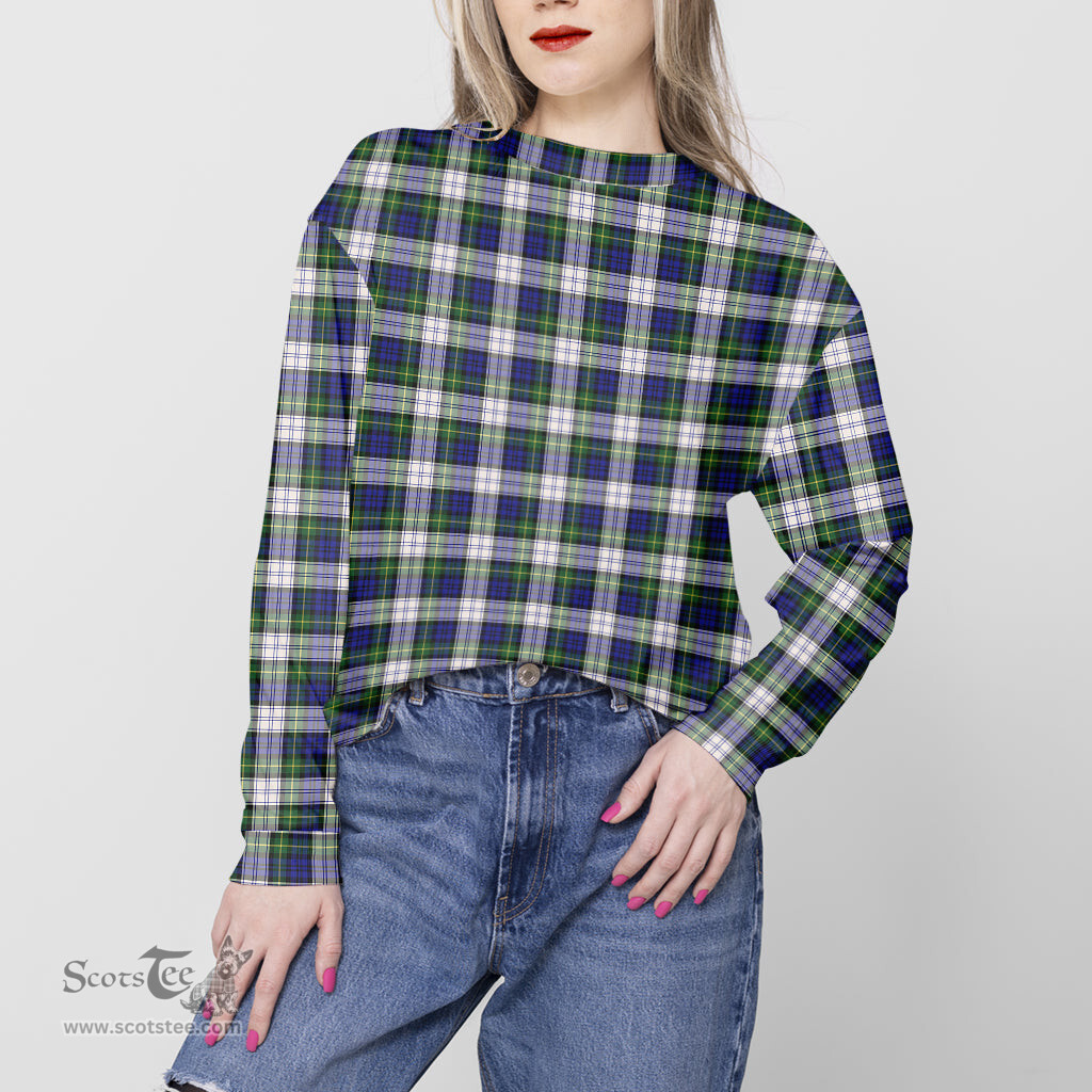 ScotsTee Shop Scottish Gordon Dress Modern Clan Tartan Womens Raglan Sleeve Sweatshirt