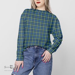 ScotsTee Shop Scottish Lamont Ancient Clan Tartan Womens Raglan Sleeve Sweatshirt