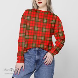 ScotsTee Shop Scottish Langlands Clan Tartan Womens Raglan Sleeve Sweatshirt