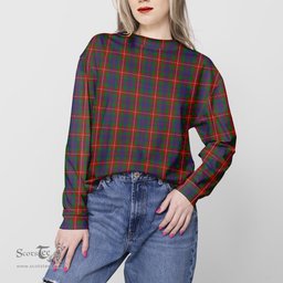 ScotsTee Shop Scottish Fraser of Lovat Clan Tartan Womens Raglan Sleeve Sweatshirt