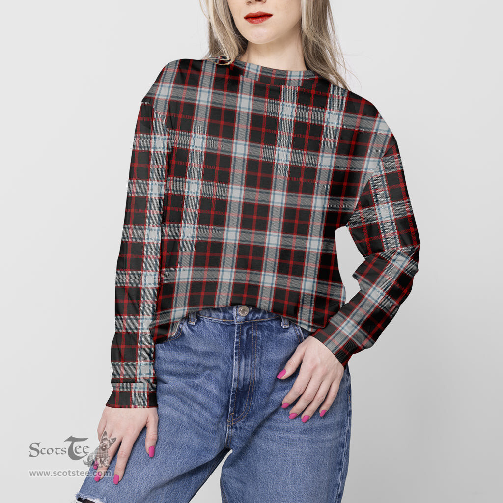 ScotsTee Shop Scottish Merrilees Clan Tartan Womens Raglan Sleeve Sweatshirt