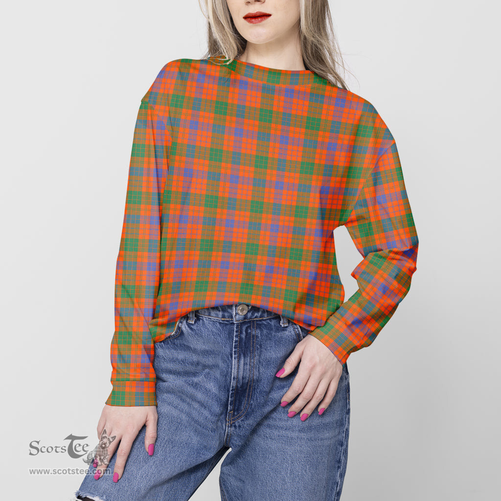 ScotsTee Shop Scottish Ross Ancient Clan Tartan Womens Raglan Sleeve Sweatshirt