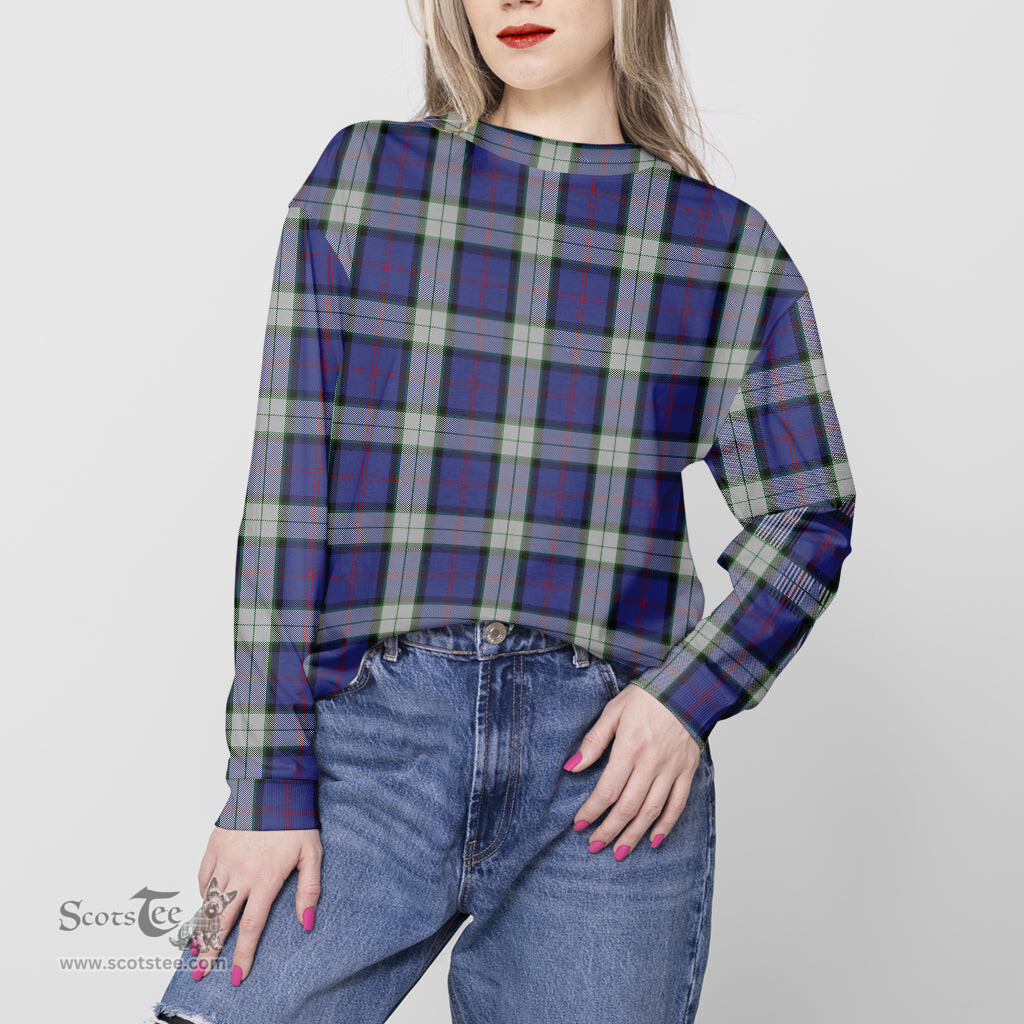 ScotsTee Shop Scottish Sinclair Dress Clan Tartan Womens Raglan Sleeve Sweatshirt