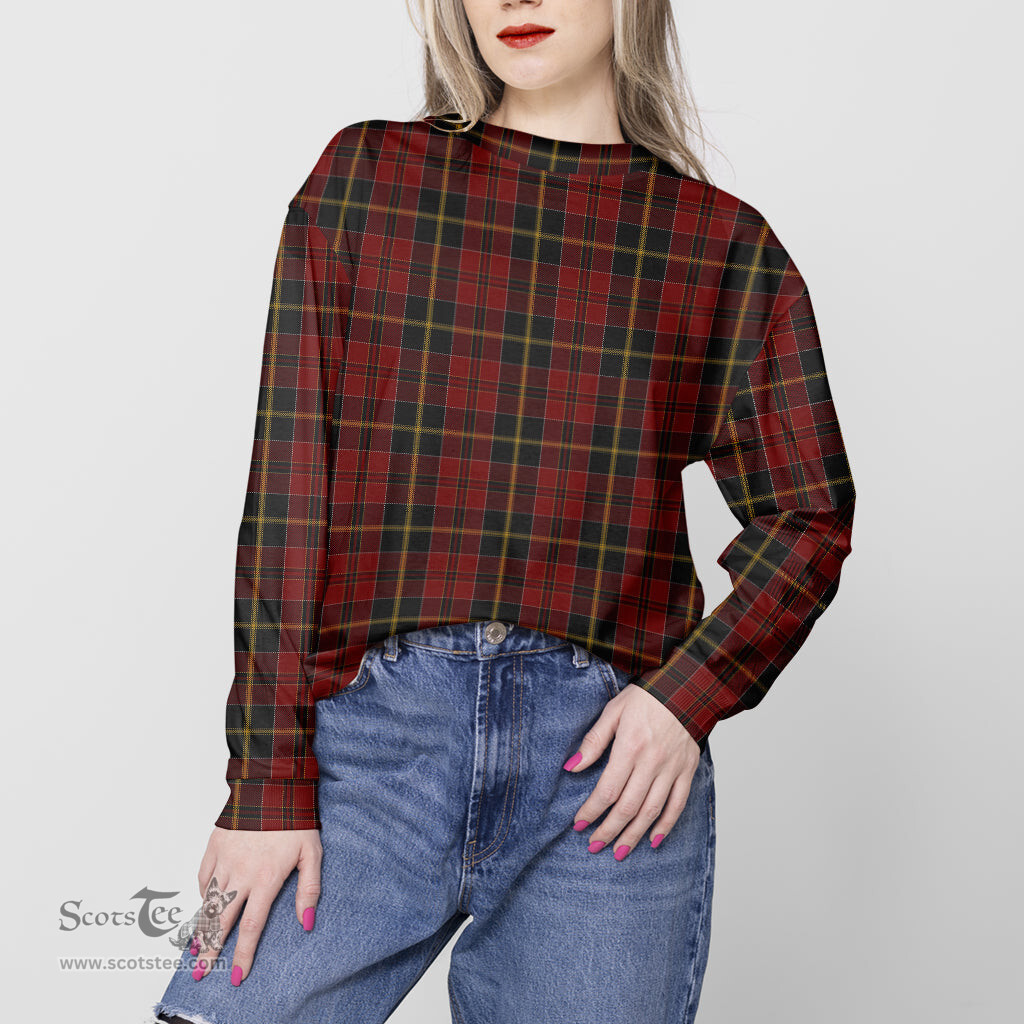 ScotsTee Shop Scottish MacAlister of Skye Clan Tartan Womens Raglan Sleeve Sweatshirt