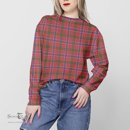 ScotsTee Shop Scottish MacRae Ancient Clan Tartan Womens Raglan Sleeve Sweatshirt