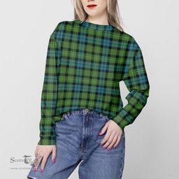 ScotsTee Shop Scottish Rollo Ancient Clan Tartan Womens Raglan Sleeve Sweatshirt