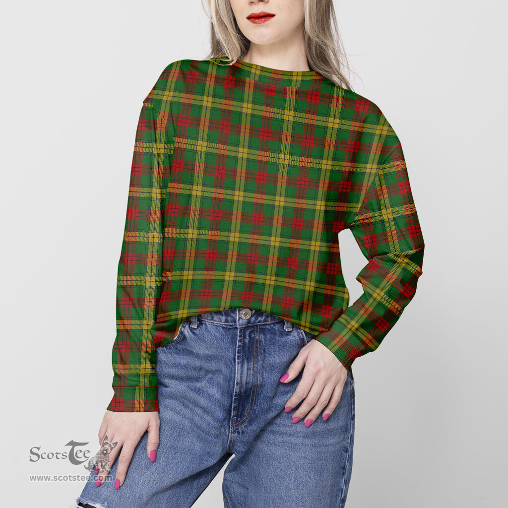 ScotsTee Shop Scottish MacMillan Society of Glasgow Clan Tartan Womens Raglan Sleeve Sweatshirt