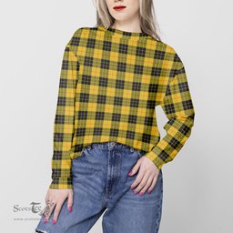 ScotsTee Shop Scottish MacLeod of Lewis Ancient Clan Tartan Womens Raglan Sleeve Sweatshirt