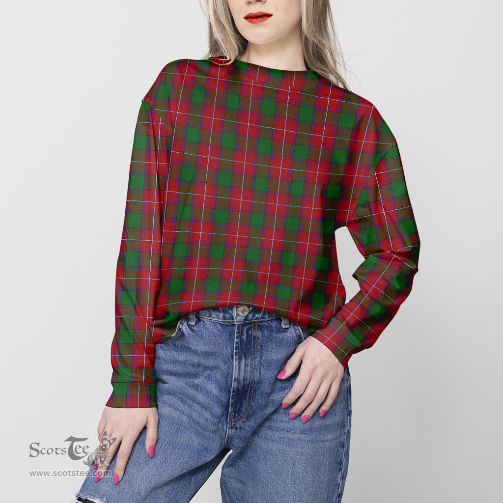 ScotsTee Shop Scottish Rattray Clan Tartan Womens Raglan Sleeve Sweatshirt