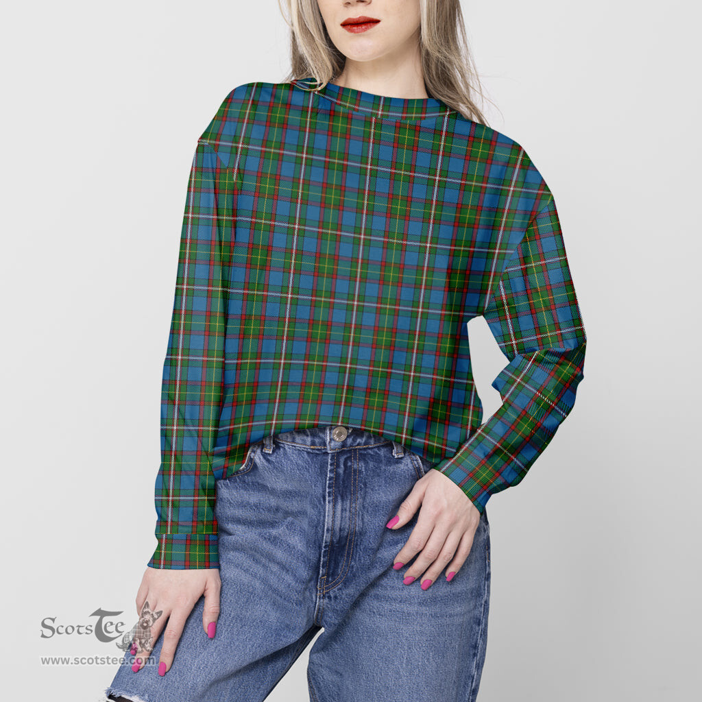 ScotsTee Shop Scottish Tait Clan Tartan Womens Raglan Sleeve Sweatshirt
