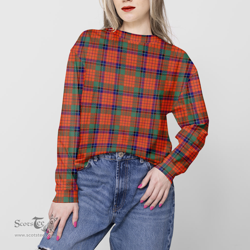 ScotsTee Shop Scottish Nicolson Ancient Clan Tartan Womens Raglan Sleeve Sweatshirt