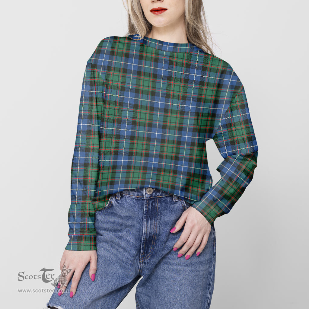 ScotsTee Shop Scottish MacRae Hunting Ancient Clan Tartan Womens Raglan Sleeve Sweatshirt