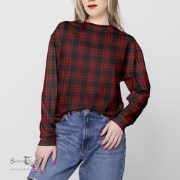 ScotsTee Shop Scottish Menzies Hunting Clan Tartan Womens Raglan Sleeve Sweatshirt