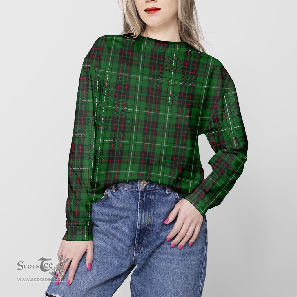 ScotsTee Shop Scottish MacAulay of Lewis Clan Tartan Womens Raglan Sleeve Sweatshirt