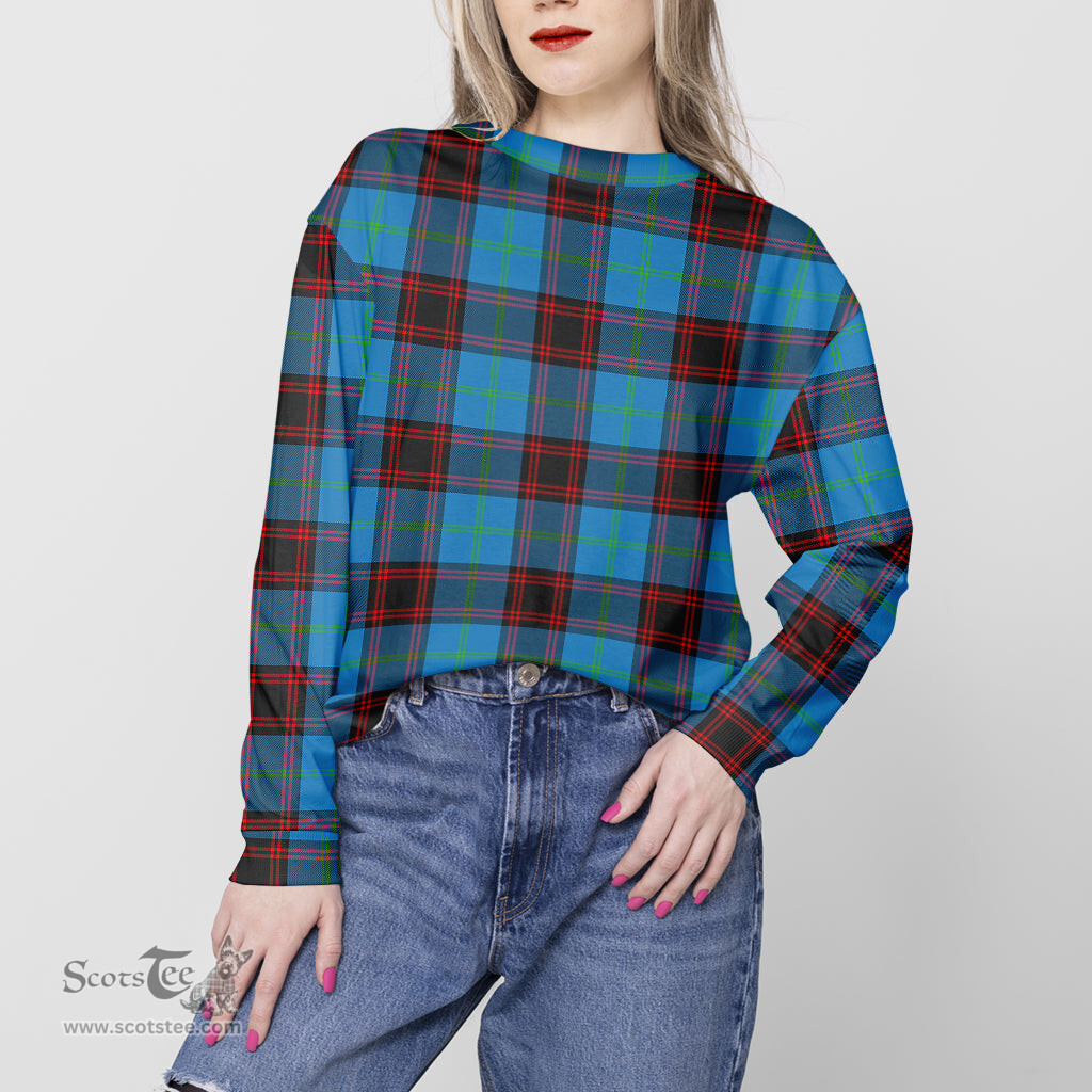 ScotsTee Shop Scottish Wedderburn Clan Tartan Womens Raglan Sleeve Sweatshirt