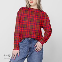 ScotsTee Shop Scottish Murray of Tulloch Modern Clan Tartan Womens Raglan Sleeve Sweatshirt