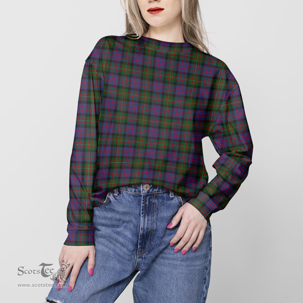 ScotsTee Shop Scottish MacDonell of Glengarry Clan Tartan Womens Raglan Sleeve Sweatshirt