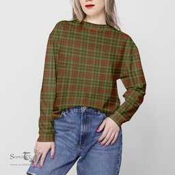 ScotsTee Shop Scottish Pierce Clan Tartan Womens Raglan Sleeve Sweatshirt