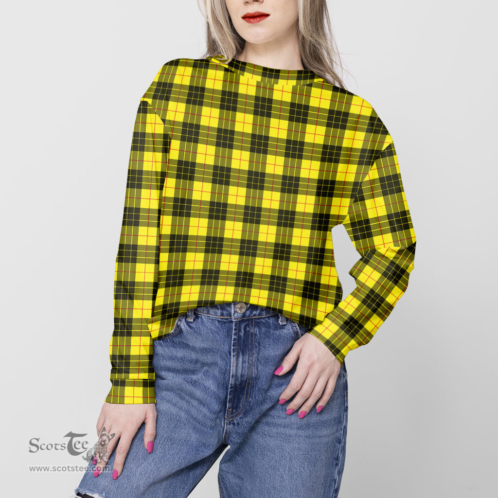 ScotsTee Shop Scottish MacLeod of Lewis Modern Clan Tartan Womens Raglan Sleeve Sweatshirt