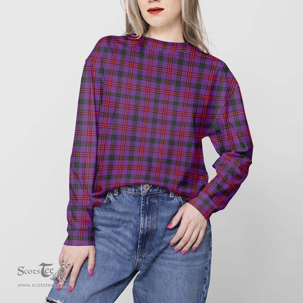 ScotsTee Shop Scottish Montgomery Modern Clan Tartan Womens Raglan Sleeve Sweatshirt
