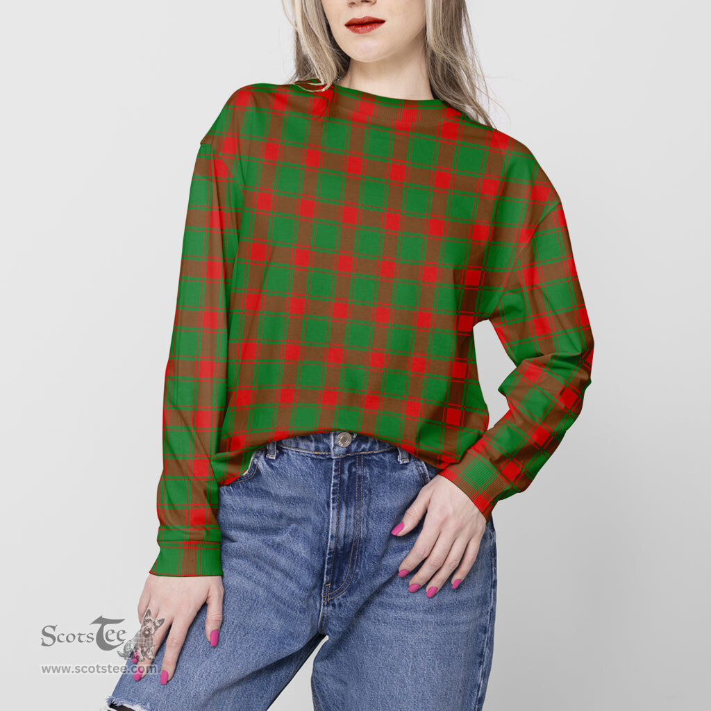 ScotsTee Shop Scottish Middleton Modern Clan Tartan Womens Raglan Sleeve Sweatshirt