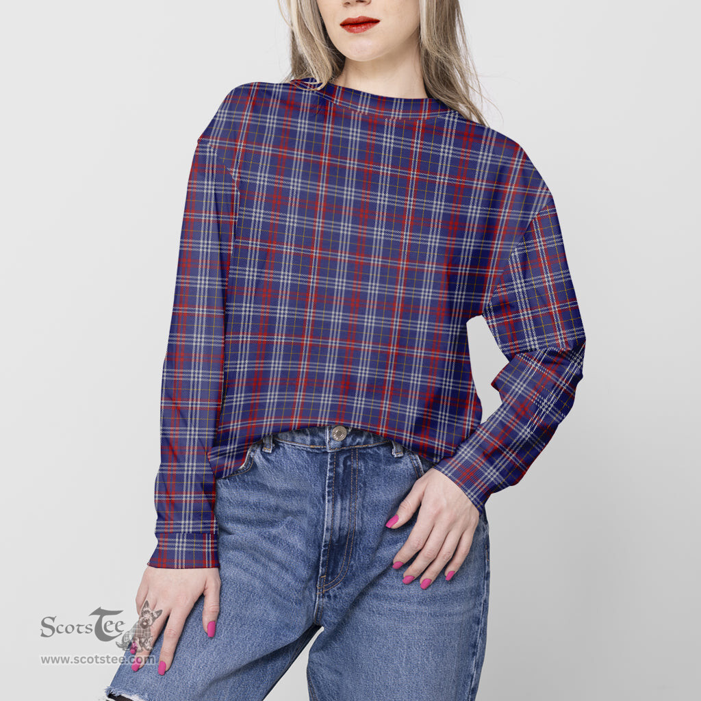 ScotsTee Shop Scottish Parker Clan Tartan Womens Raglan Sleeve Sweatshirt