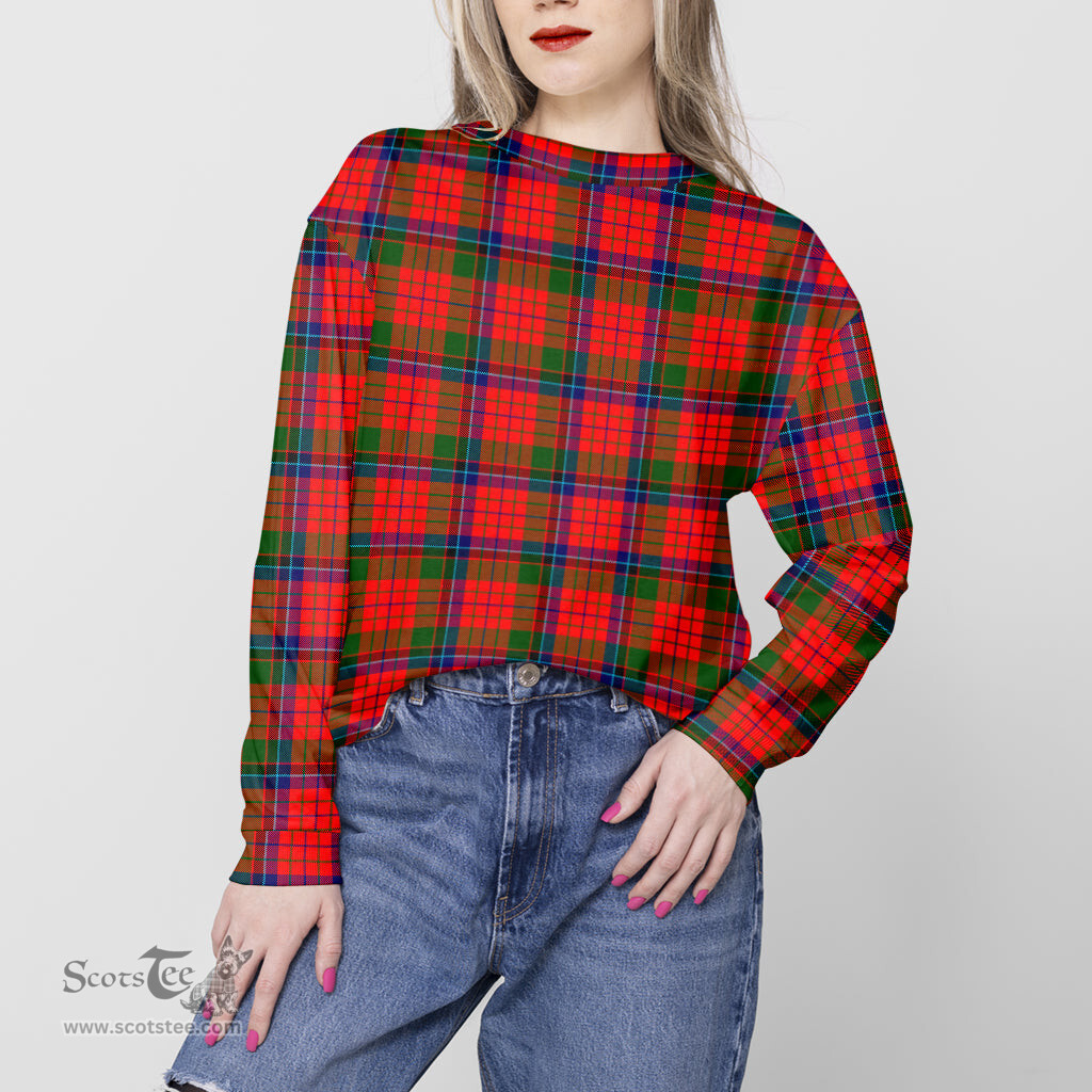 ScotsTee Shop Scottish MacNicol of Scorrybreac Clan Tartan Womens Raglan Sleeve Sweatshirt